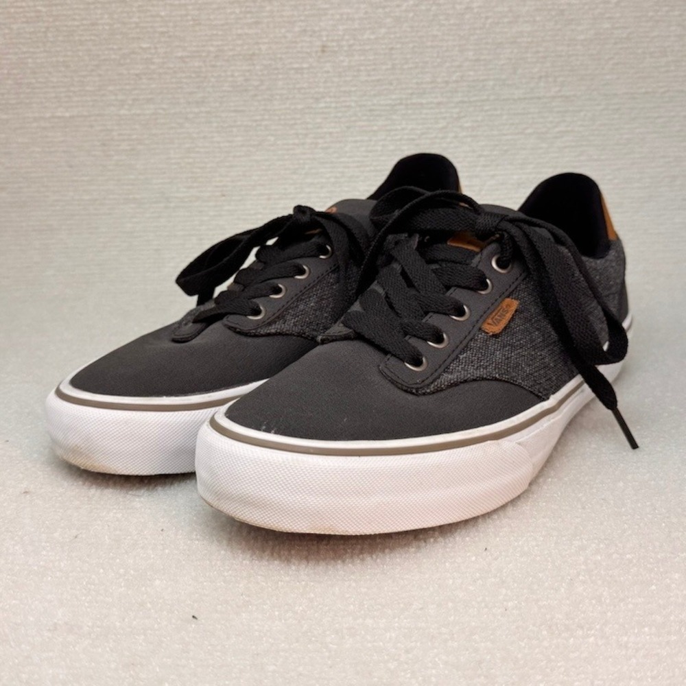 NIB Vans Atwood Deluxe Sneakers Men 9.0 Charcoal Black Low Top Canvas Shoes